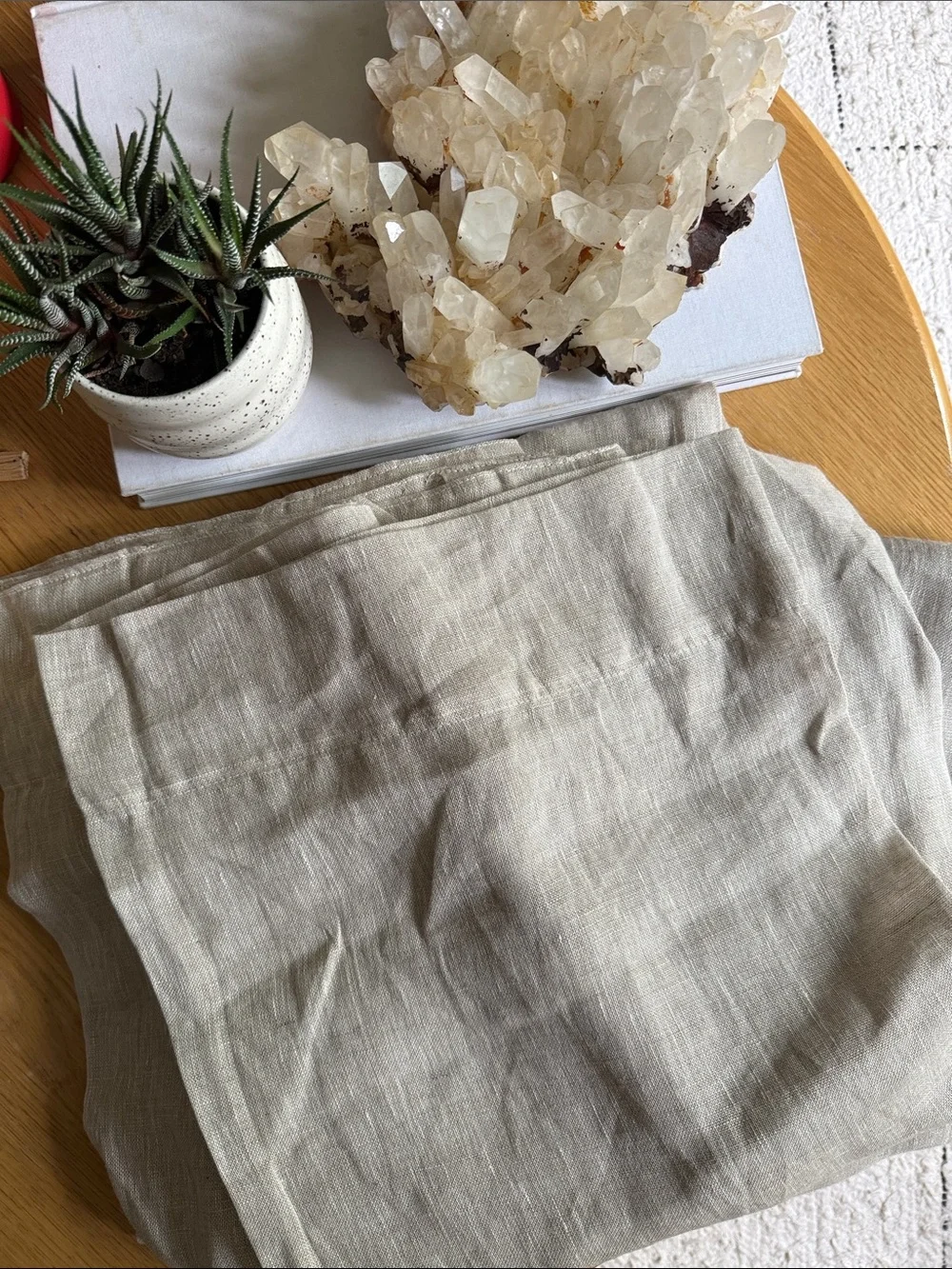 2 Panels 48x108 Quince Natural Beige Linen Curtain Panels